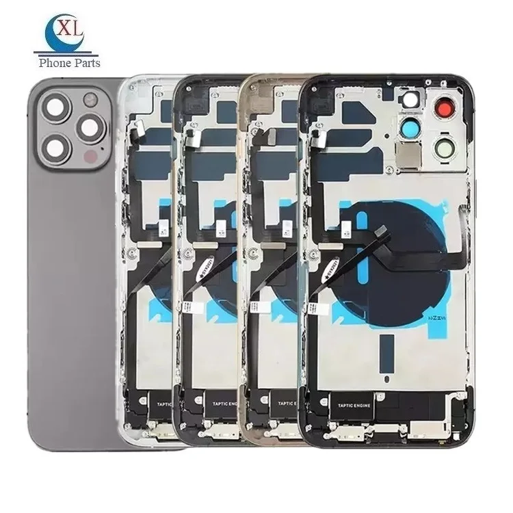Full Housing Assembly Complete for iPhone 14 13 12 11 Pro Max 13 12 Mini Back Glass Cover with Small Parts for iPhone 12 Pro Max