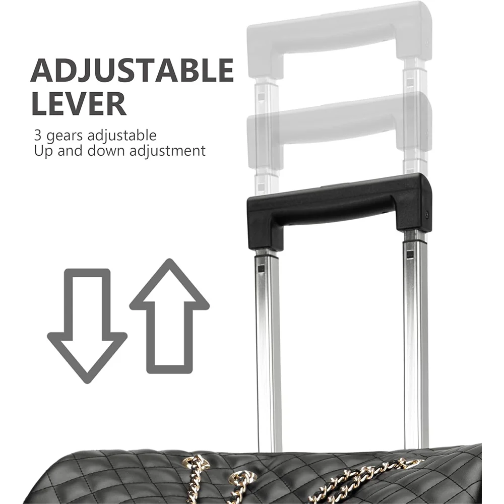 20in PVC Leather Softside Underseat Carry on Suitcases Travel Duffel Bag with 4-rolling Spinner Wheels Travel Luggage