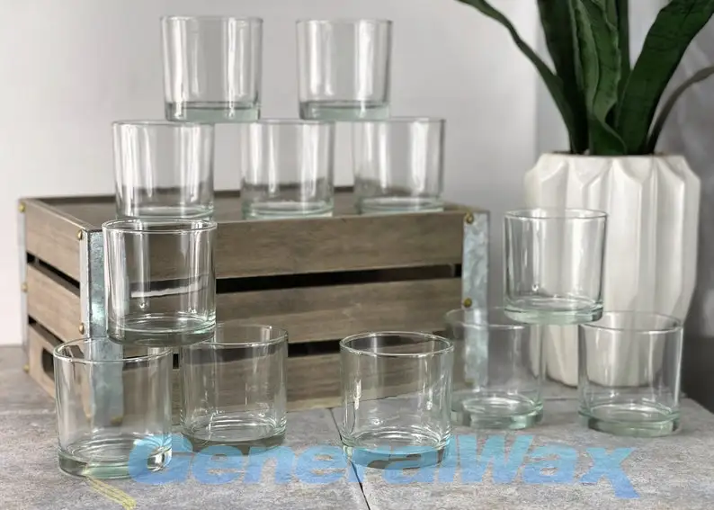 Wholesale Glass Candle Vessels EMPTY CANDLE JARS Affordable Clear Glass Home Wax Candle Jar for Home Decor