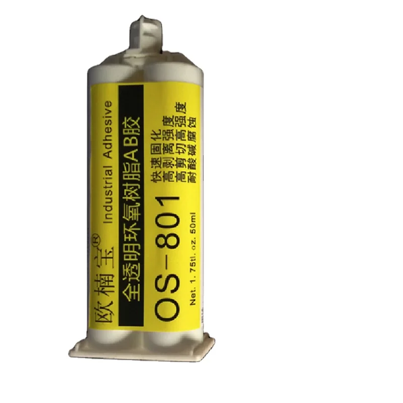 Прозрачная эпоксидная смола Hardner Os-810, 50 мл, Прямая продажа с завода, быстрая сушка за 5 минут, 1 шт. с клеевым пистолетом, двухкомпонентный клей