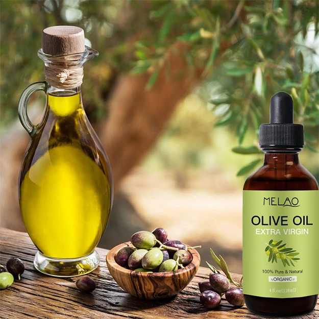OEM/ODM MELAO Private Label Olive Oil 100% Pure Natural Organic Extra Virgin Cold Pressed Smooth Polish Hair Olive Oil