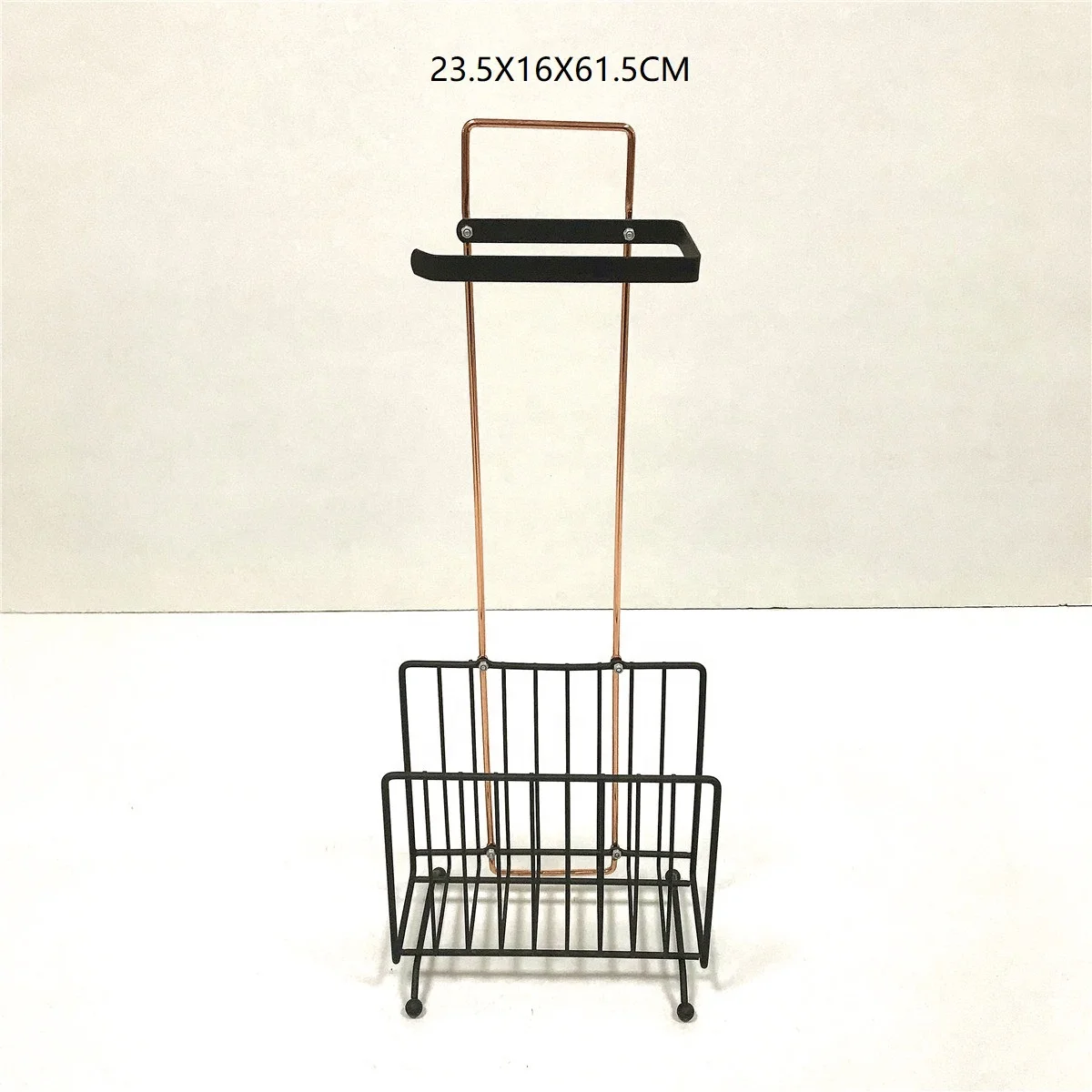 Free Standing Toilet Paper Holder and Magazine Rack, Bathroom Storage Organizer