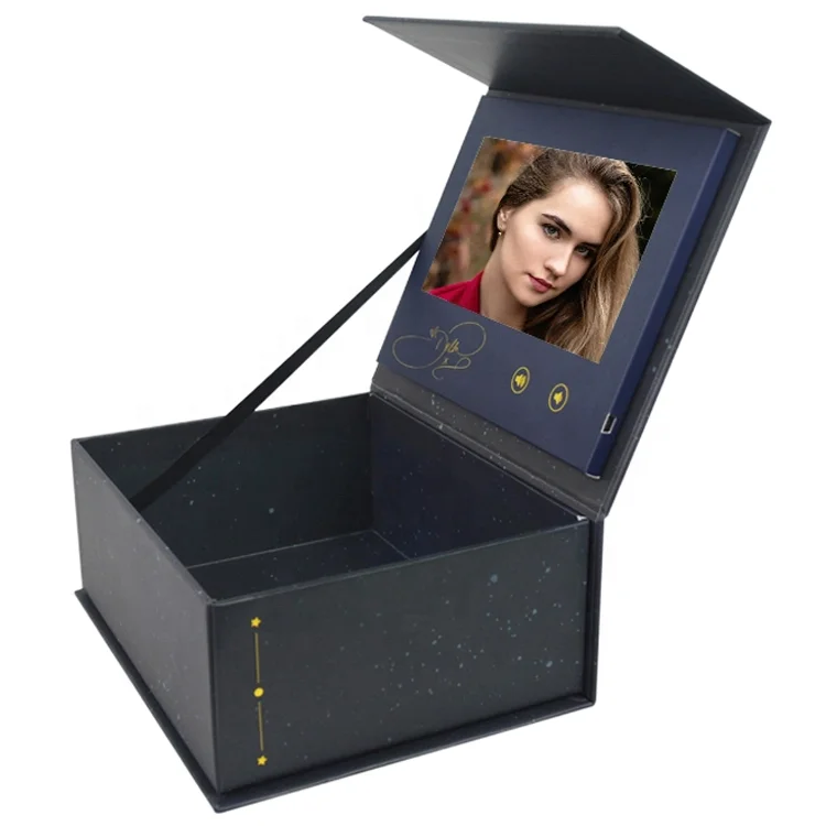 Custom Video Card Box Video Gift Box LCD Screen Video Box for Show