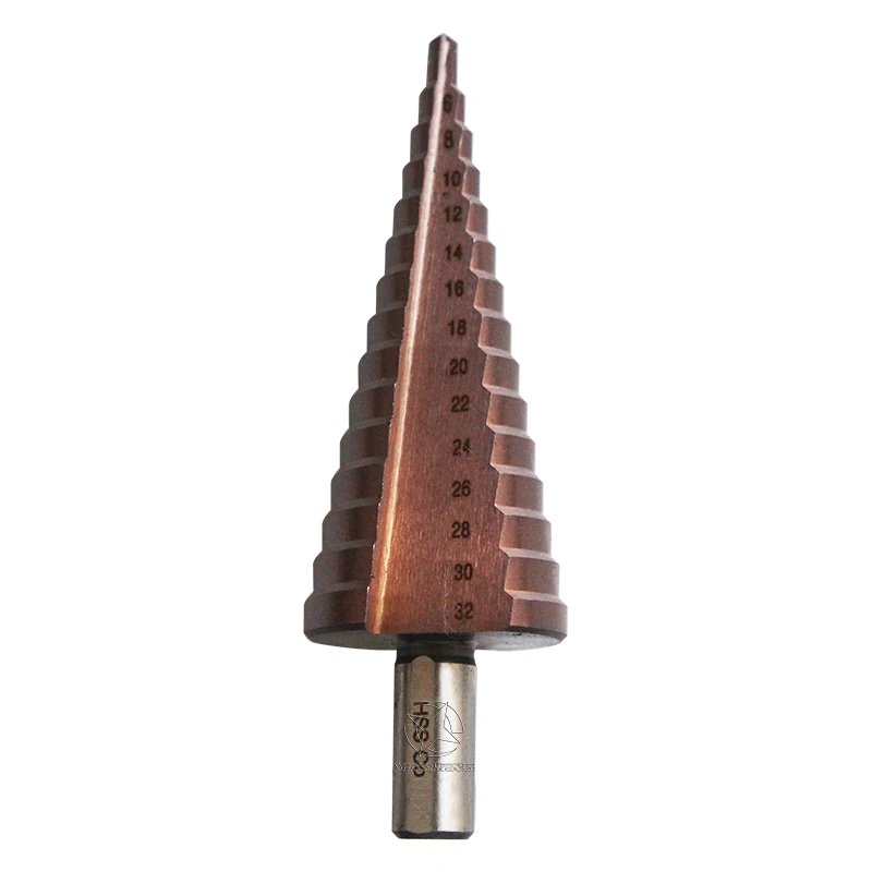 High Hardness Reaming Conical Tungsten Stainless Steel Metal Wood Drilling Titanium Coated Hss Step Drill Bit Set