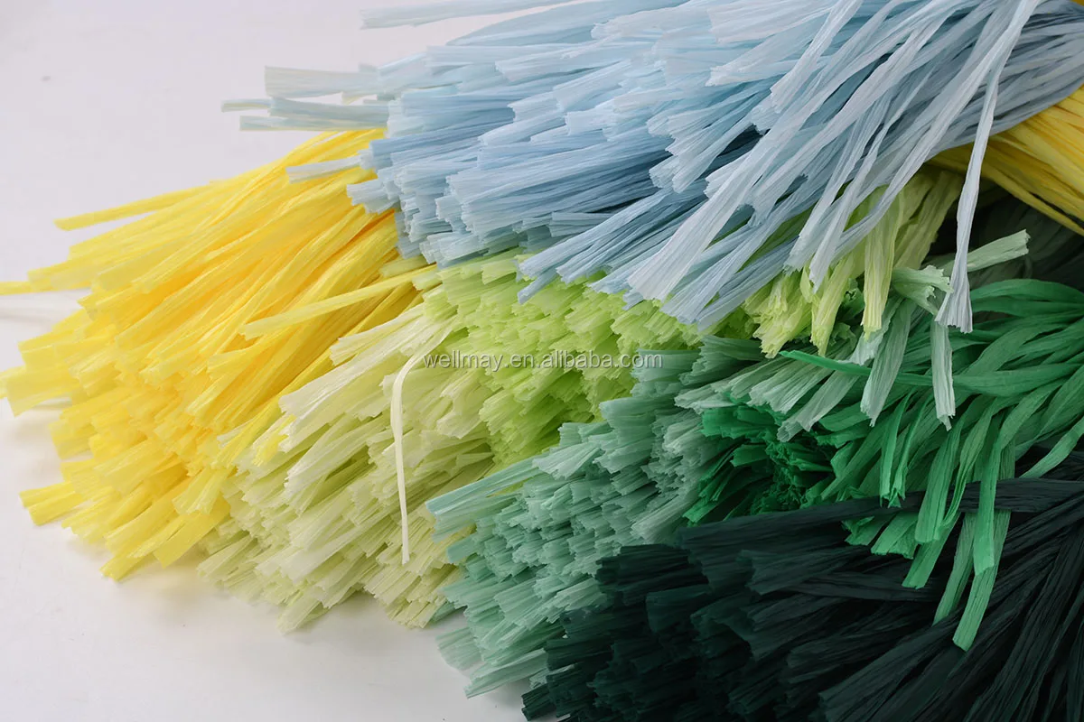 ISPIE Rayon Raffia Pom Pom Bow eco-friendly 3.5CM