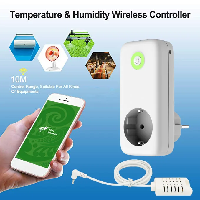 Smart Kiwi Warmer KW600 Thermostat Wifi Socket With Humidistat and Power Meter Functions