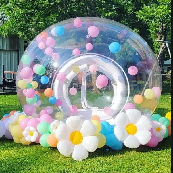 wedding birthday Party rental round Clear Kids Inflatable Crystal Igloo Dome Transparent Inflatable Balloons tent Bubble House