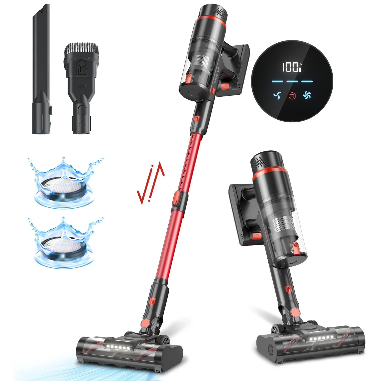 PRETTYCARE Wireless Handheld Vacuum Cleaner Home Portable Household Cordless Stick Vacuum Cleaners