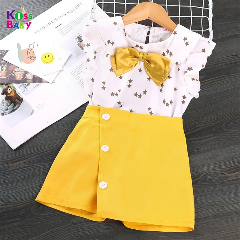 Boutique Summer Ruffle Remake Clothes Girls Wholesale Boutique Kids Sleeveless Clothing Baby Clothes Outfit Set