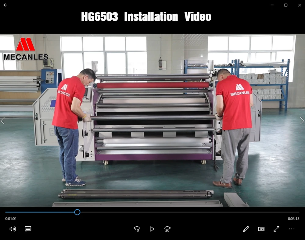 oil drum roll heat press heating touch screen control panel sublimation heat press machine for garment sportswear swimwear