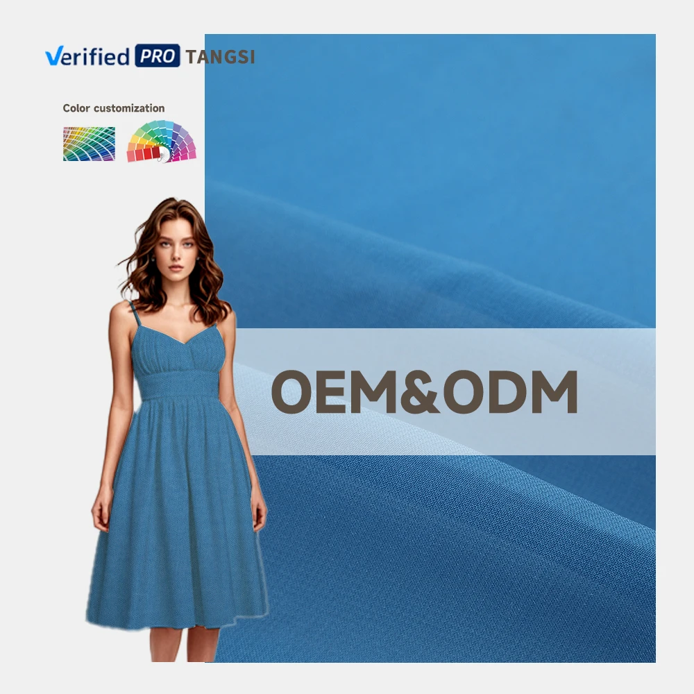 Good Quality Polyester 75D Chiffon Solid 60gsm Woven 150cm Pure Silk Crinkle Chiffon Fabric For Dress and Shirt