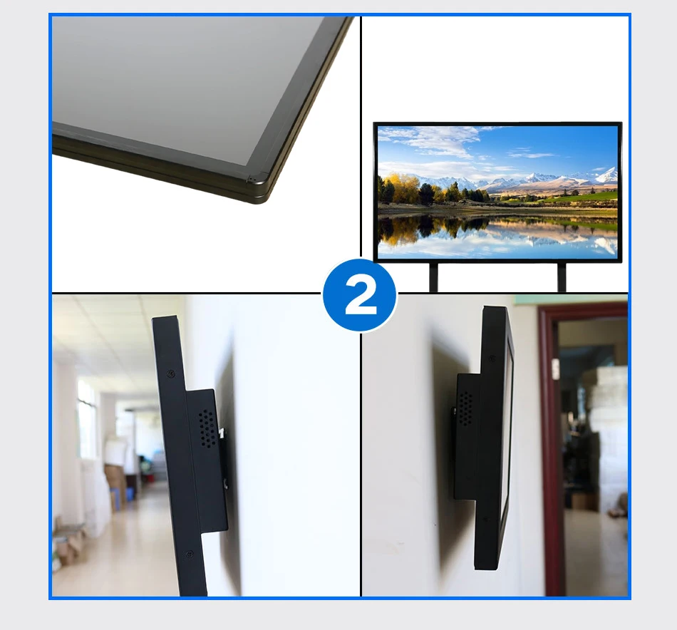 Industrial 4K 55 Inch IPS IP68 Waterproof VGA HDMI DVI Interface Widescreen Touch Embedded Industrial Open Frame Monitor