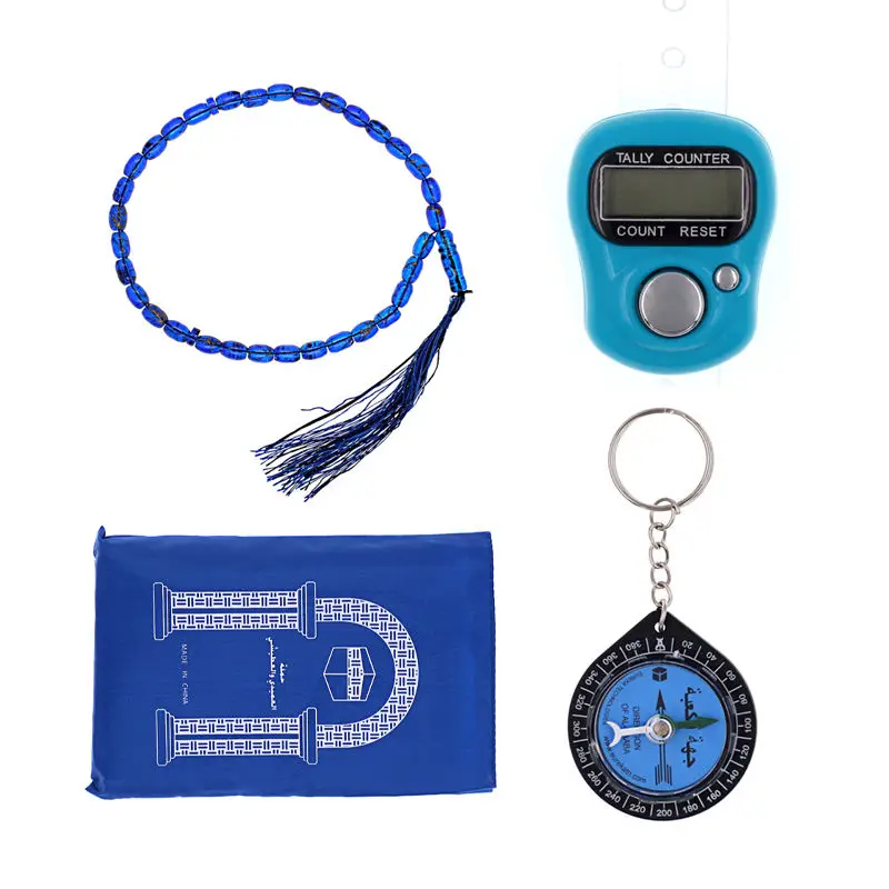 Islam Mosque Travel Prayer Mat with Compass Qibla Finder