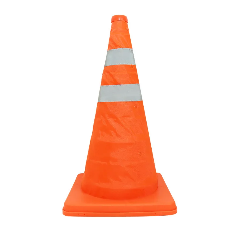 Foldable road barrier warning reflective road cones for airport, park, parking