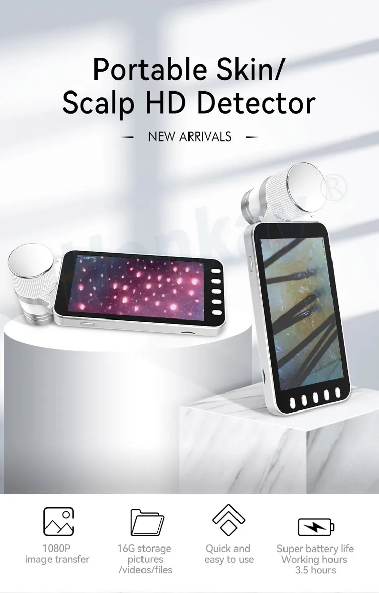 2024 Professional hd hair Analyzer scalp Analyser Portable Beauty Machine hair Scanner