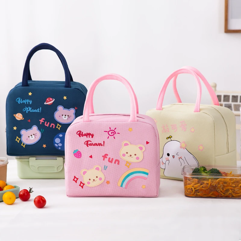 Pattern Food Bags Breast Milk Insulated Cooler Picnic Lunch Bag Hot Sale Cartoon Custom Travel Office for School Kids Thermal