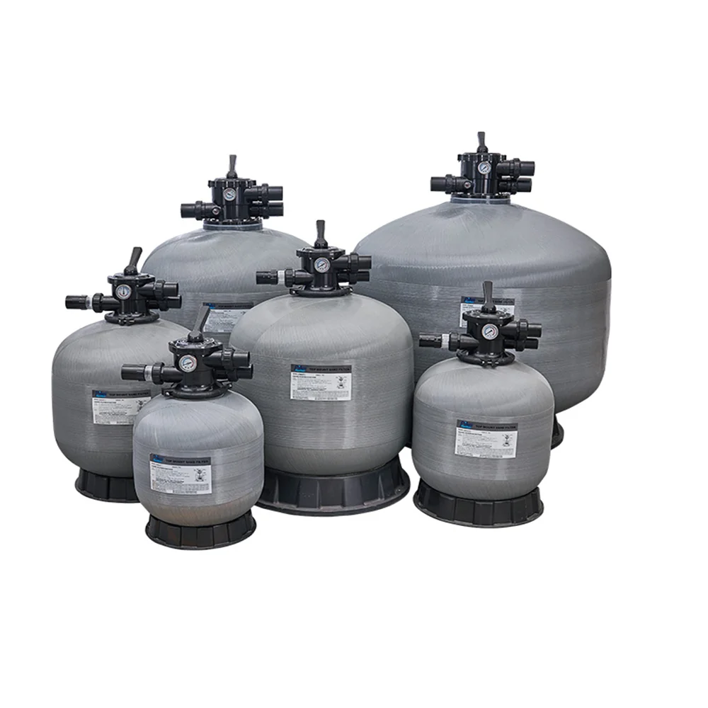 Swimming pool High pressure 6 function Fiberglass top mount sand filter