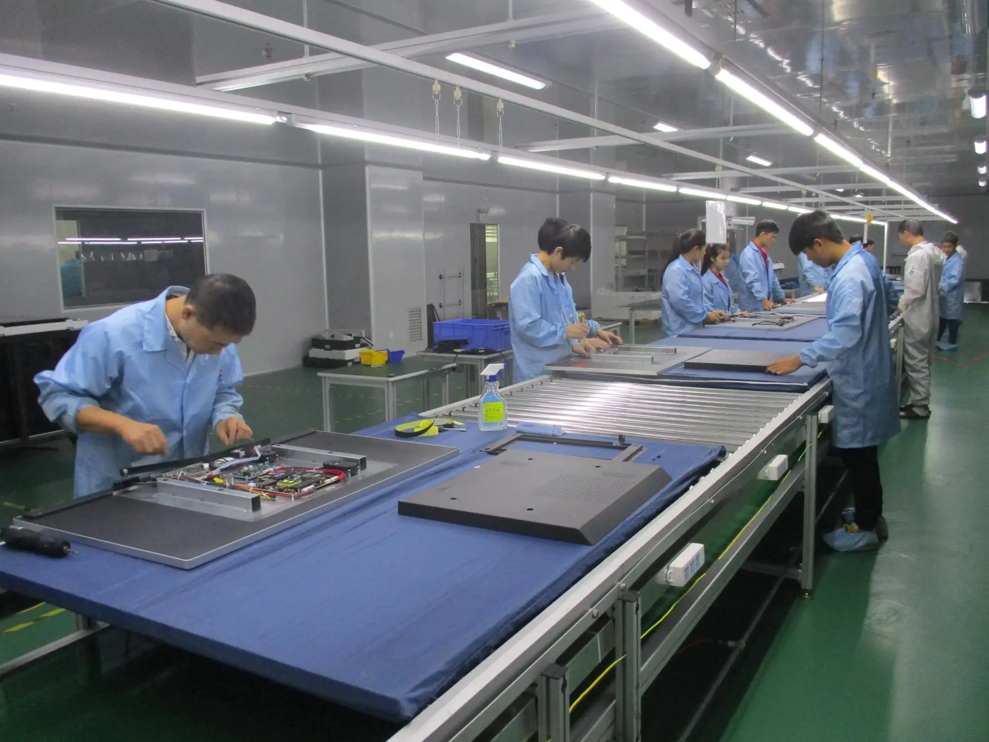 Flexible 55 inch FHD 3.5mm Bezel 500nits Brightness Floor Stand DID LCD Video Wall with Industrial LCD Panel