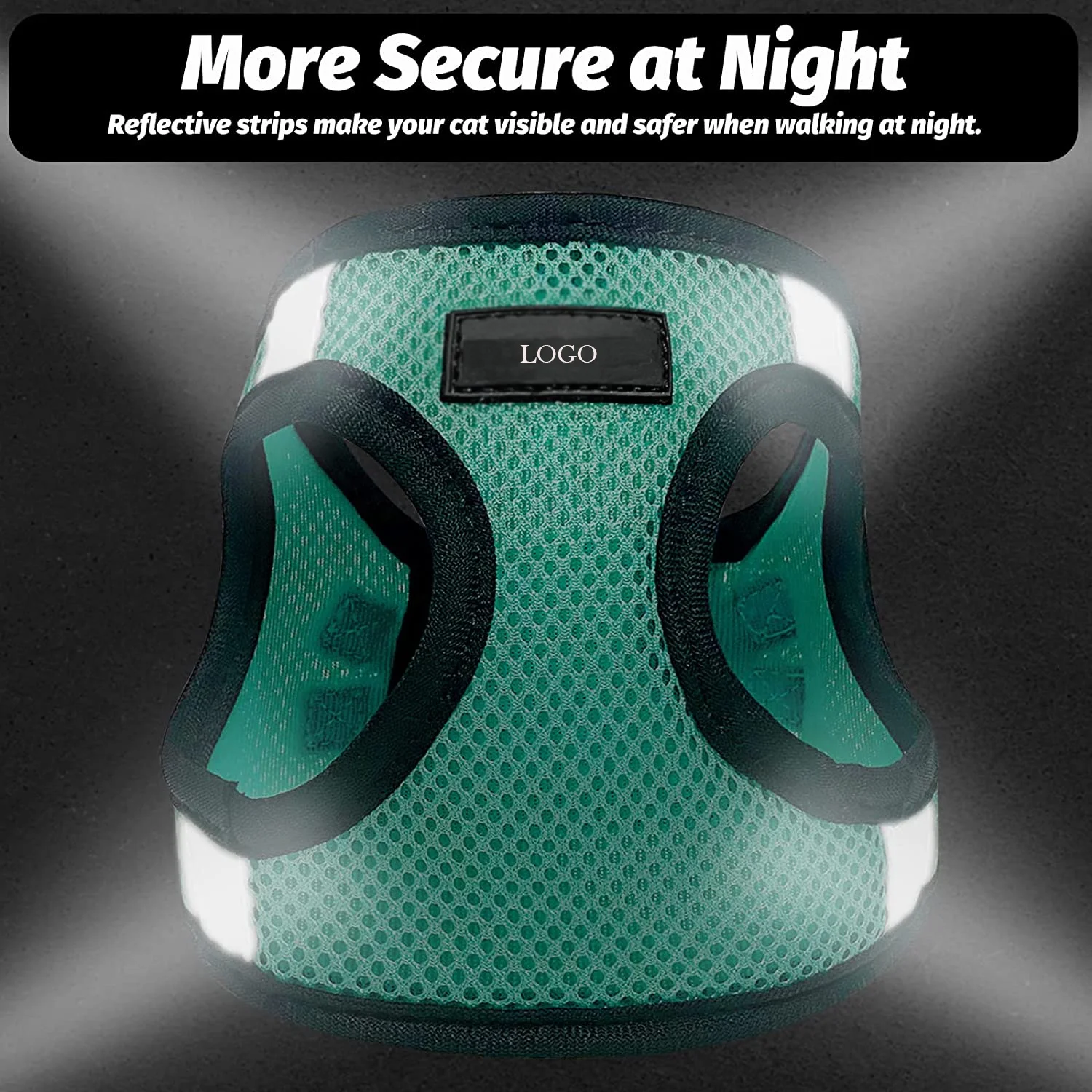 Поводок и шлейка для кошек-жилет для прогулок для маленьких и средних и больших кошек.