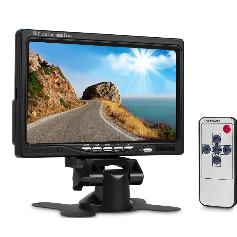 7 inch display mini AV input with screen DVD player function small home desktop LCD computer monitor