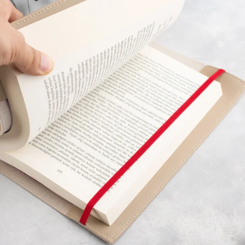 Мягкая искусственная кожа водонепроницаемый чехол для книги протектор простой рукав школьной с эластичной лентой