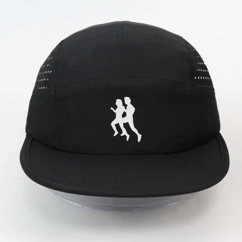HS31 Custom Logo Men Women Unstructured 5 Panel Sports Running Hat Outdoor Camping Gorras Quick Dry Nylon Camp Cap