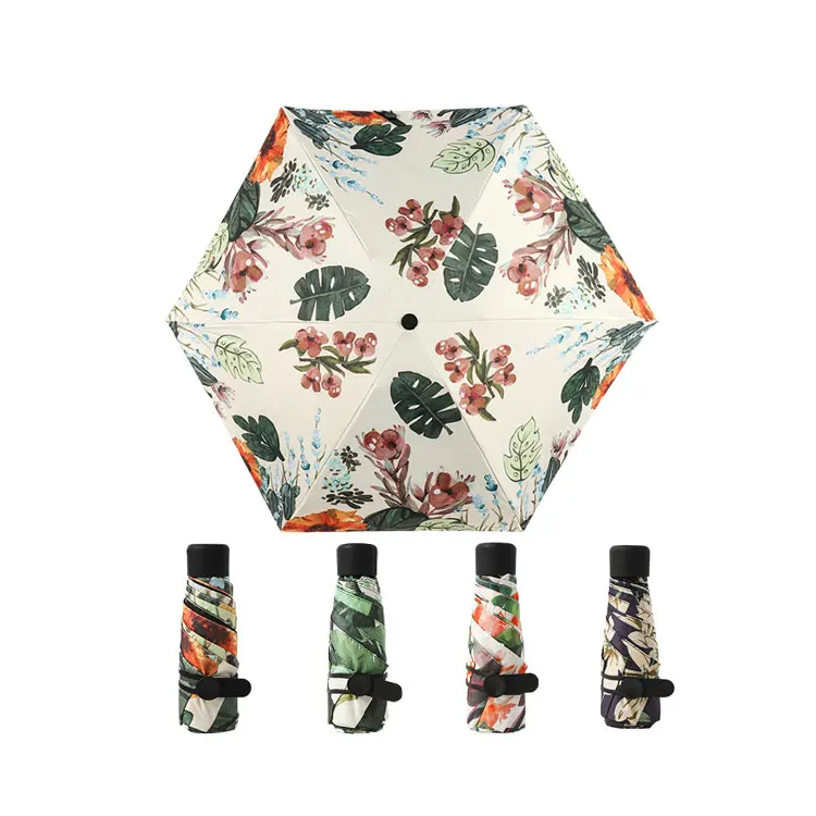 Портативный складной ультралегкий 5 зонт Sunblock УФ Мини Карманный Зонт