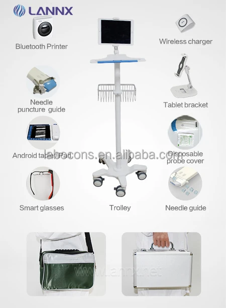 LANNX Airscan Faci6 In stock Color USG Scanner 3 in 1 ultrasound Probe for Mapping Injection Wireless Portable Probe Ultrasound