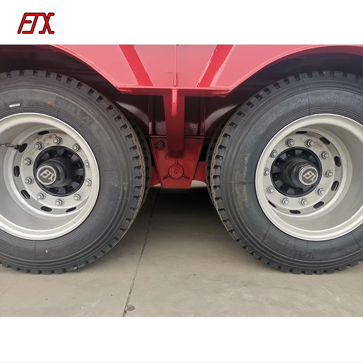 3/4/5 Axle 50 60 80 Ton Heavy Duty Gooseneck Excavator Transportlow Loader/ Lowboy/ Low Bed Lowbed Trailer Truck Semi Trailer