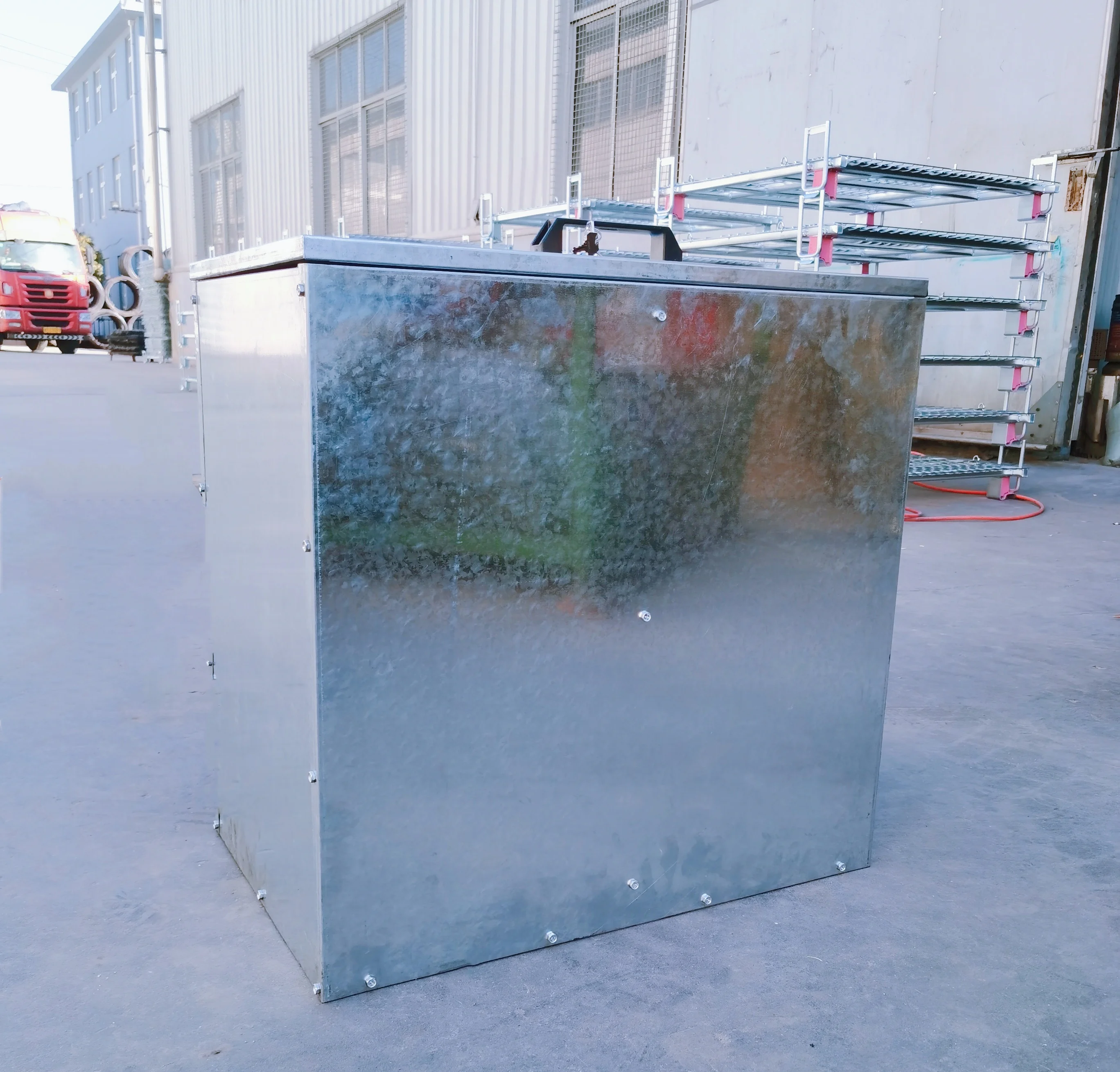 Silo Bin Hopper Bin For Animal Feed Galvanized Iron Horse Feed Bin With Lid