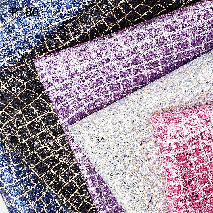 Искусственная кожа P180 с блестками и крокодиловым узором для багажа, сумок, верхней стенки, шпильки для волос с бантом, ювелирные изделия