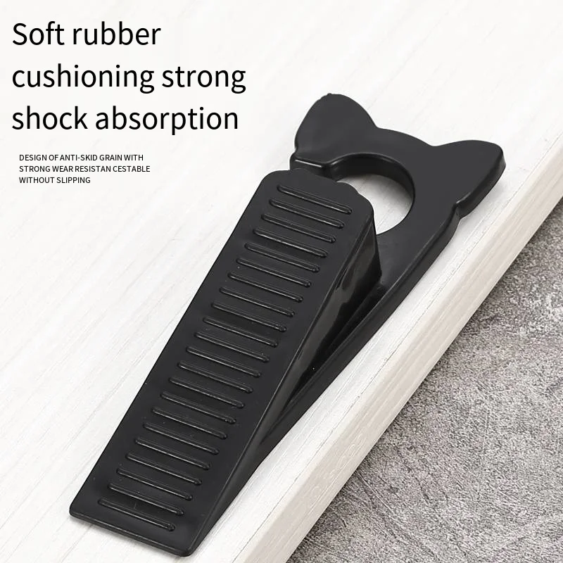 New minimalist cat Shape  Rubber Wedge Security Door Stops With Door Holder Heavy Duty Door Stoppers