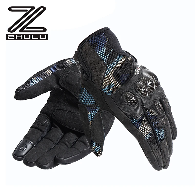 Anti fall full finger Motorbike Gloves summer motorcycle breathable gloves for men
