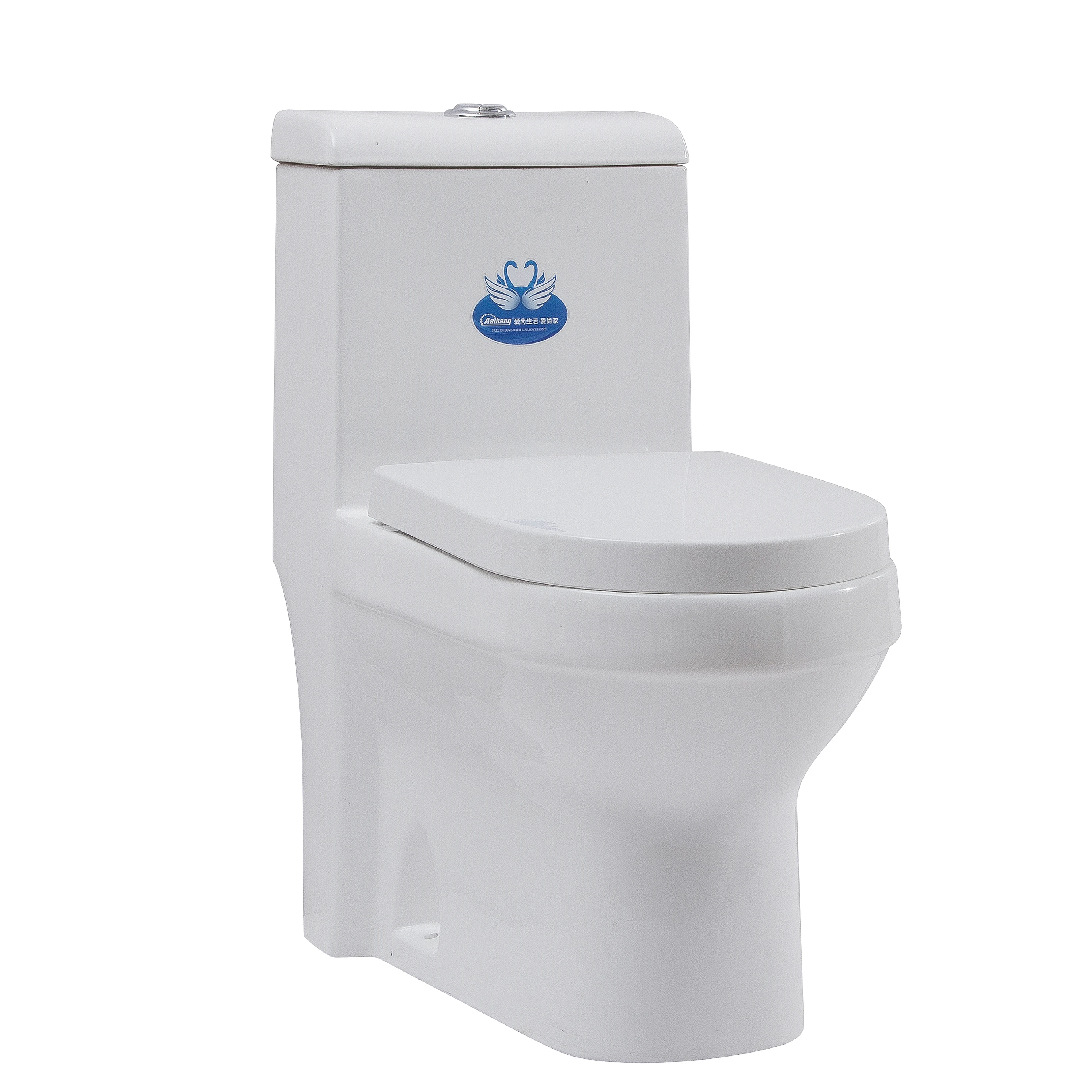Foshan factory easy installation white one piece toilet