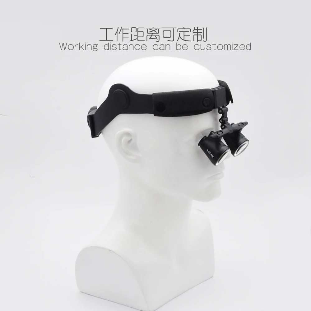 Safebond Manual/Electricity Powered Head Mounted Surgical One-Way Screw Thread Loupe Metal Plastic Magnifying Glass Dental Use