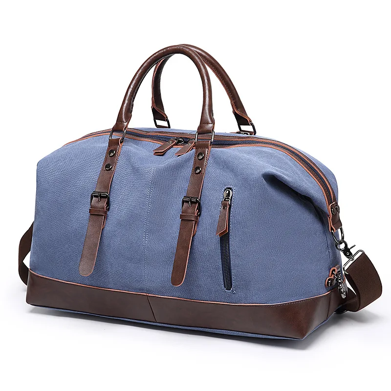2023 New Arrival Large Capacity Creative Leather Duffel Bag Canvas Fitness Waterproof Gym Luggage Travel Bags For Men