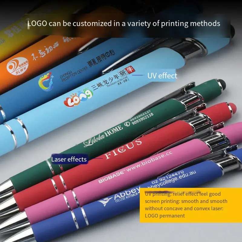 JPS OEM Caneta Esferografica Custom Advertising Promotional Ball Touch Screen Pen Metal Ballpoint