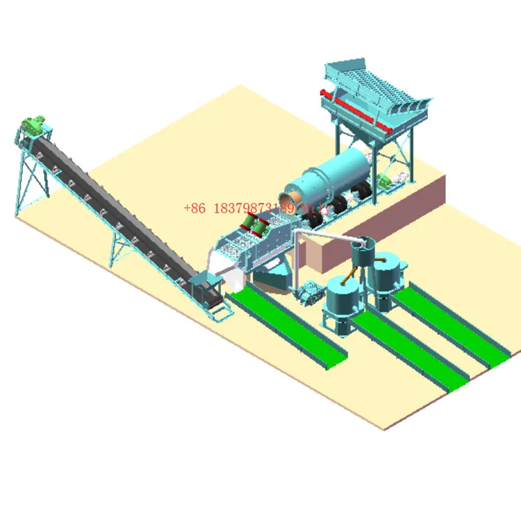 jiangxi ganzhou gandong  rotary trommel scrubbers gold prospecting rubber mat