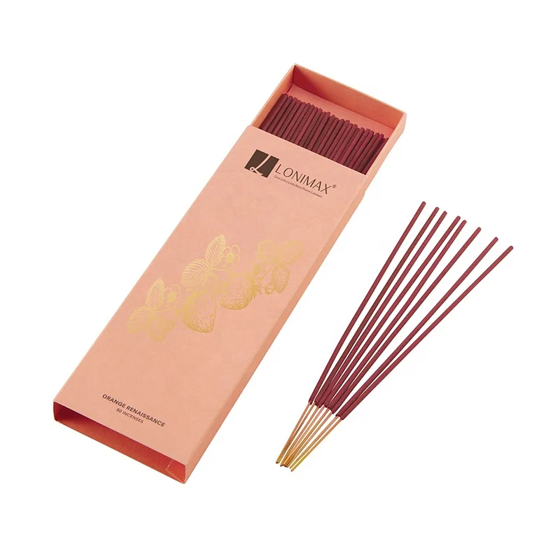 Custom High Quality Drawer Box Scented Smokeless Incense Refill Pack With 80 Sticks