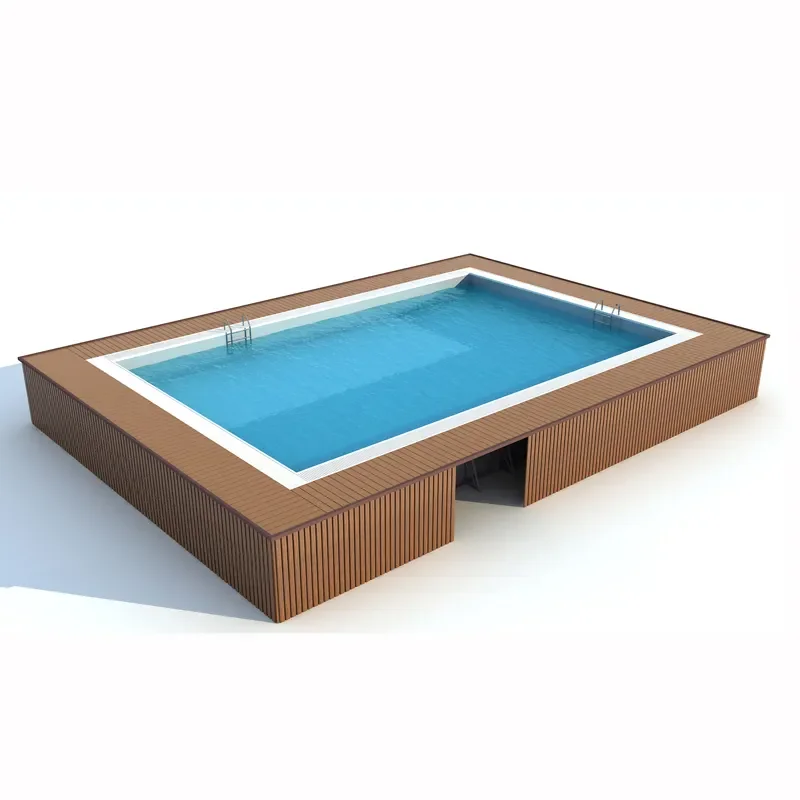 Customizable Steel-framed Rectangular Above-ground Swimming Pool Suitable for Family Outdoor Use