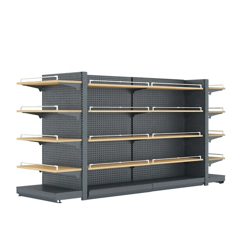 Hot sale customized rack display shelf supermarket shelves with used wooden metal metallic wood steel