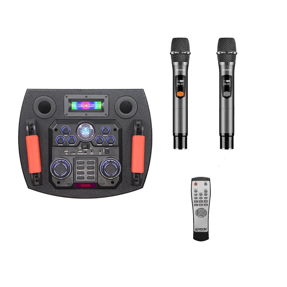 micro big bass outdoor pa waterproof mini blut ooth dj sound system powered speakers portable with wireless microphone