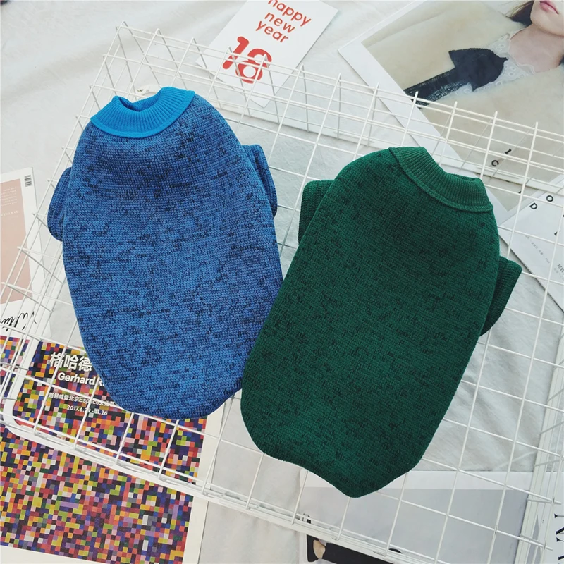 Pet warm  hand  knitted sweater dog winter clothes jacket pet sweater