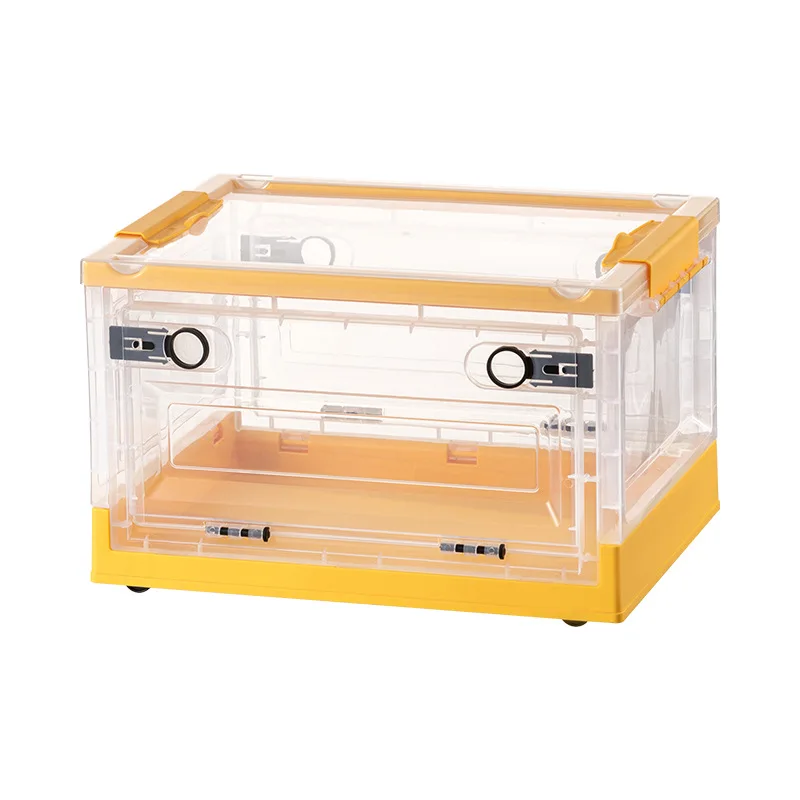 Clothes side door sorting box Household outdoor camping folding storage box Transparent oversize storage box