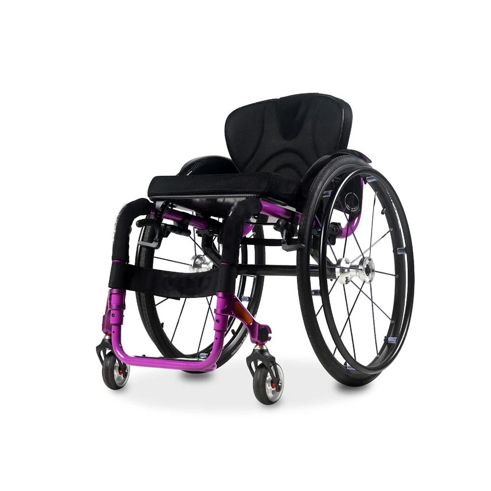 Sports wheelchair manual with seat and footrest