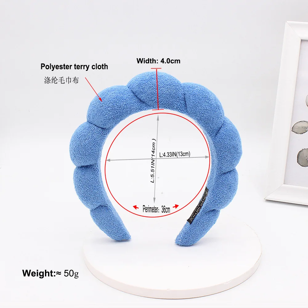 Custom Sponge Hair Accessories Washing Face Makeup Removal Shower, Facial Spa Sponge Headband