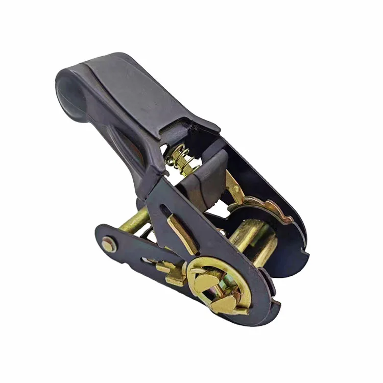 1 inch 25mm 800kgs 1760lbs Black Rubber Soft Handle Ratchet Buckle for Strap