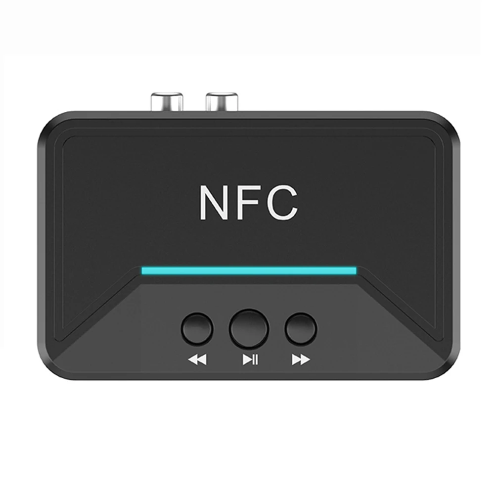 BT200 NFC Bluetooth 5.0 Audio Receiver USB Play RCA AUX Jack Wireless Adapter Suppotr USB Play For CAR Home Speaker Headphone