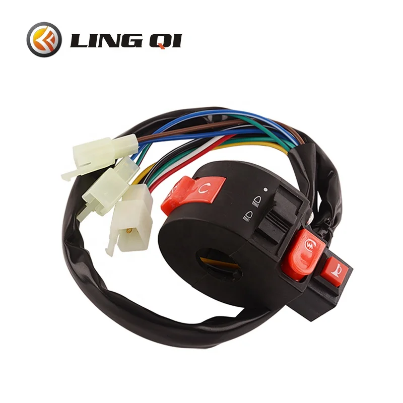 Universal Motorcycle Handlebar Flameout Switch ON OFF Button for Moto Motor ATV Bike DC12V/10A Black