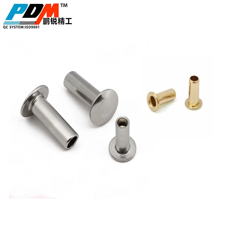 Aluminum Solid Rivet with Brazier Rivet Head Style Brass Rivets